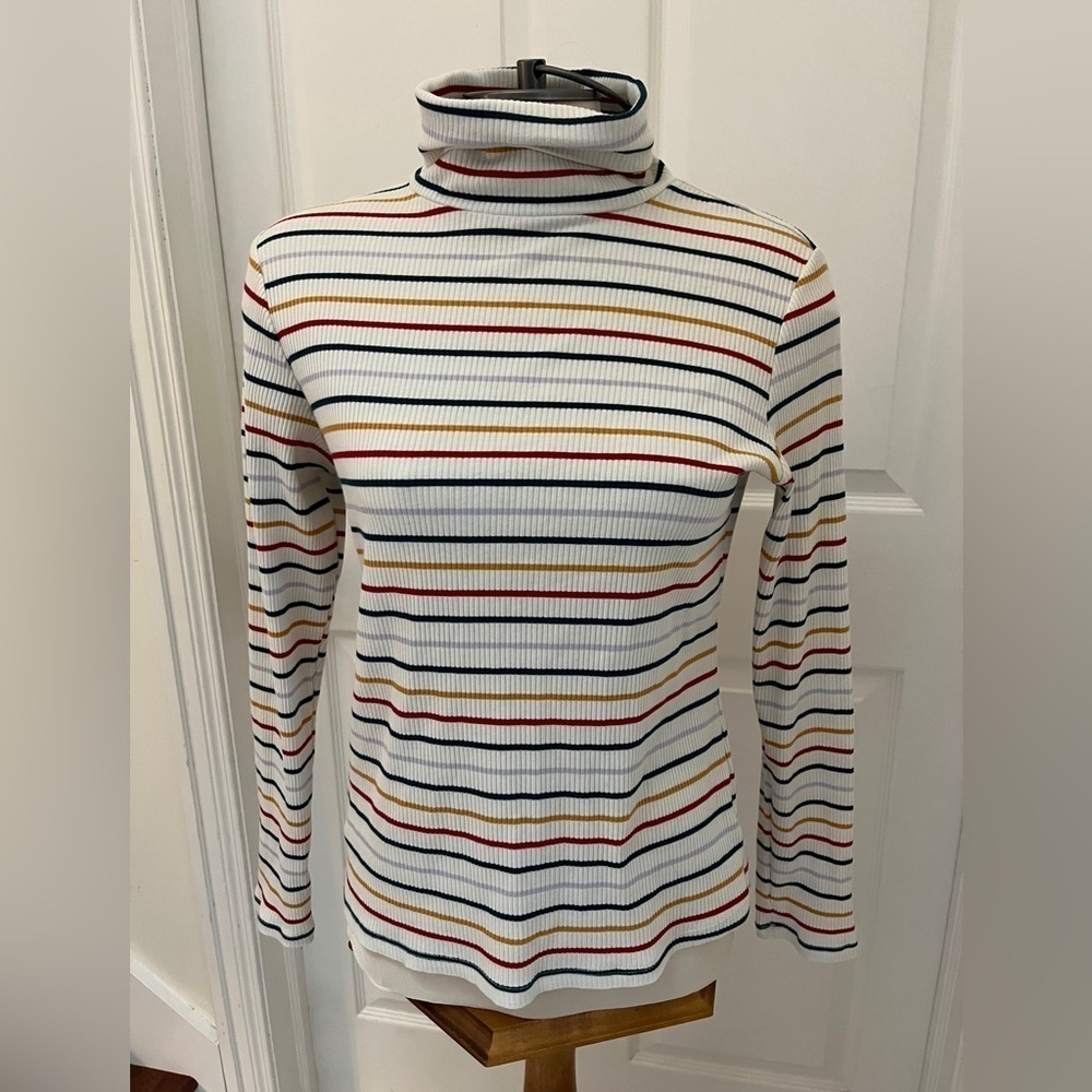 Old Navy Rainbow Striped Turtleneck Sweater size large